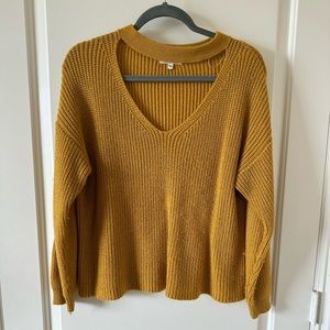 Vneck yellow sweater